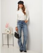 Pull col roulé Justine ecru