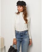 Pull col roulé Justine ecru