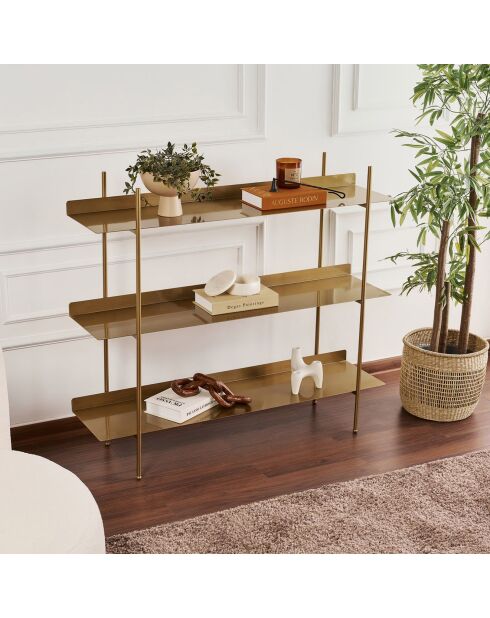 Etagère à poser Shb-015 dorée - 120x34x105 cm