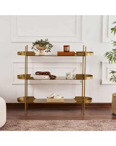 Etagère à poser Shb-016-A dorée - 120x34x105 cm