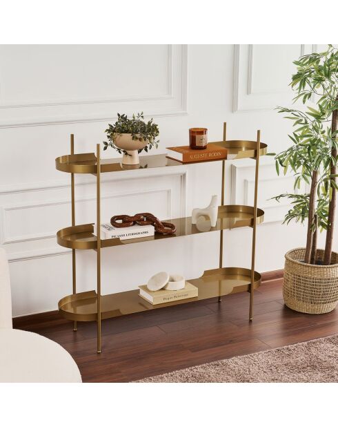 Etagère à poser Shb-016-A dorée - 120x34x105 cm