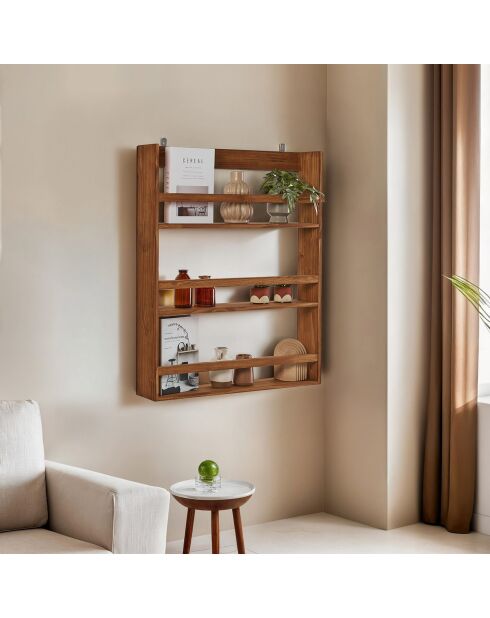 Etagère murale Cm-067 bois - 73x14x90 cm