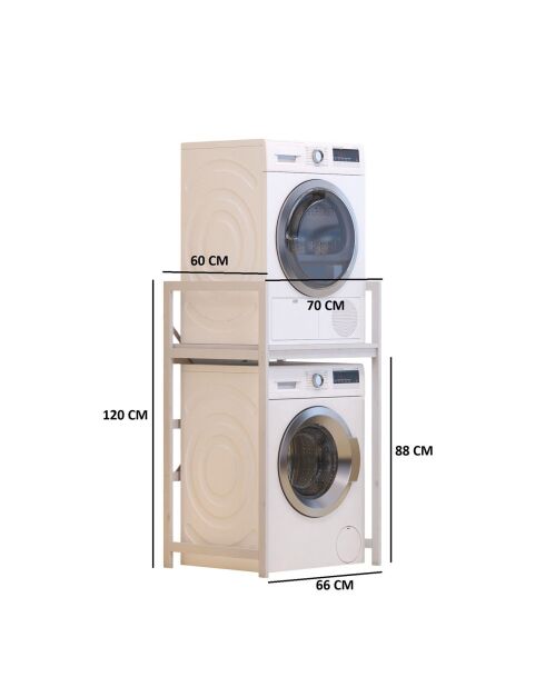 C7 Waschmaschinenschrank, 70 x 116 x 60 cm, Weiß