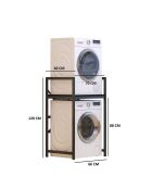 Mueble lavadora C7 negro - 70x116x60 cm