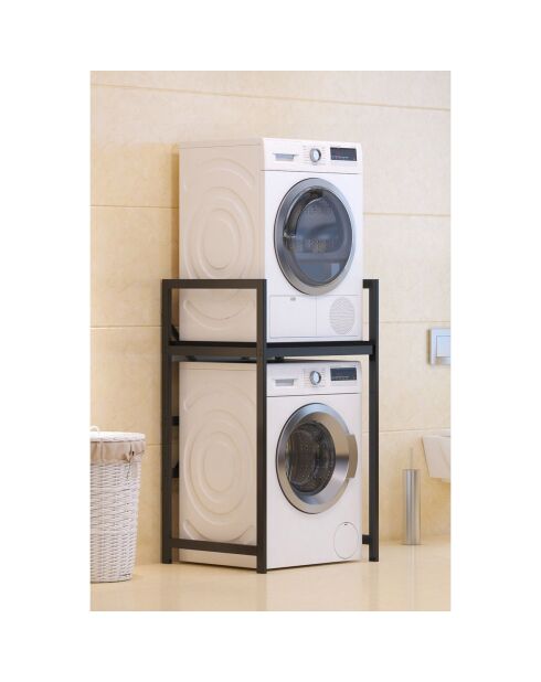 Meuble pour Machine à laver C7 noir - 70x116x60 cm