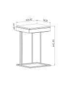 Table d'appoint Veno noire - 42x64x36 cm