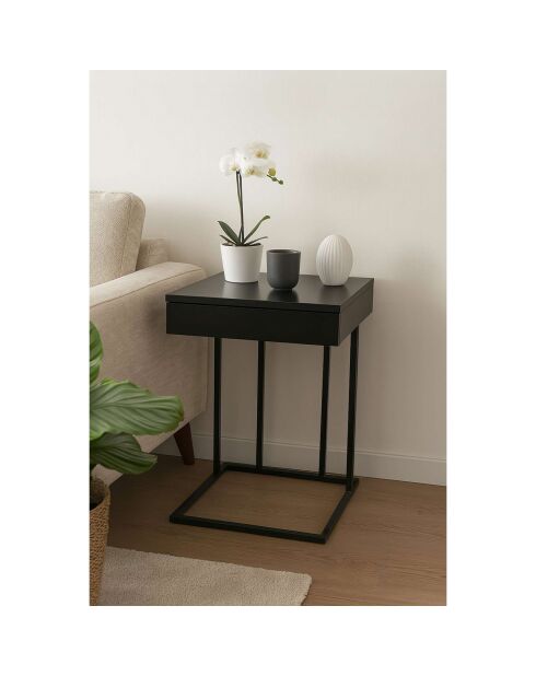 Table d'appoint Veno noire - 42x64x36 cm