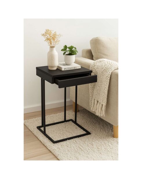 Table d'appoint Veno noire - 42x64x36 cm