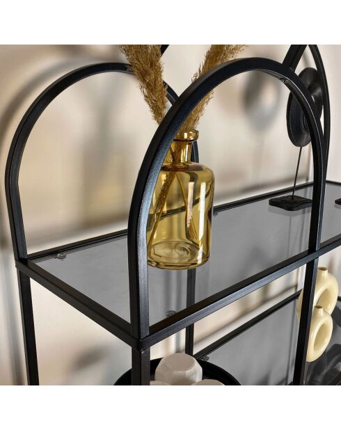 Bibliothèque Twin noire - 100x175x30 cm