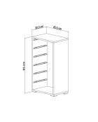 Meuble de rangement Bronz 6N blanc - 45.5x83x30 cm
