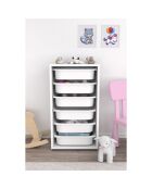 Meuble de rangement Bronz 6N blanc - 45.5x83x30 cm