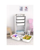 Meuble de rangement Bronz 6N blanc - 45.5x83x30 cm