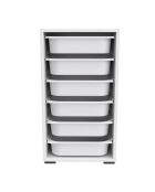 Meuble de rangement Bronz 6N blanc - 45.5x83x30 cm