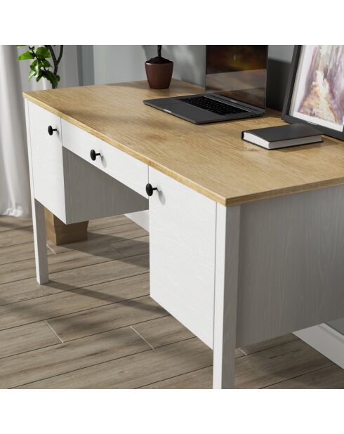 Bureau FRN bois blanc - 132 x73x60 cm