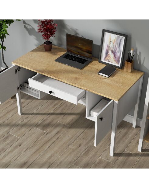 Bureau FRN bois blanc - 132 x73x60 cm