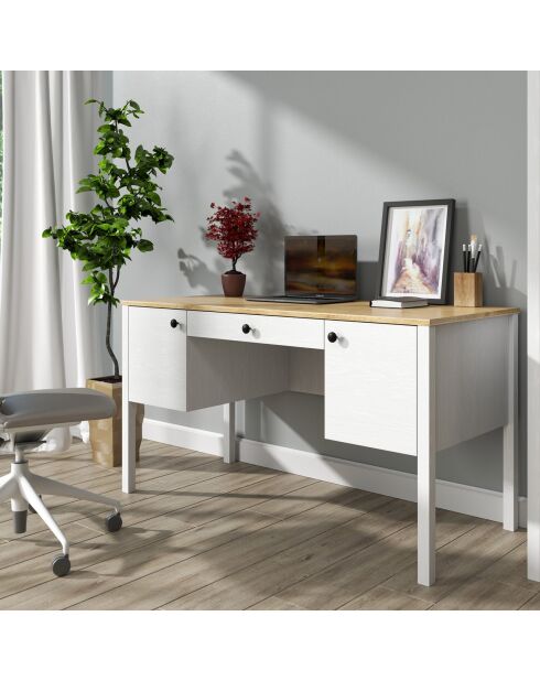 Bureau FRN bois blanc - 132 x73x60 cm