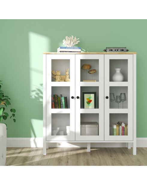 Bibliothèque FRN bois blanc - 112x123x40 cm