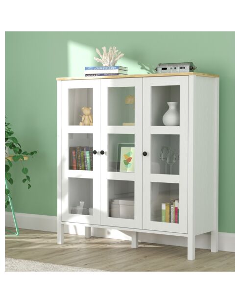 Bibliothèque FRN bois blanc - 112x123x40 cm