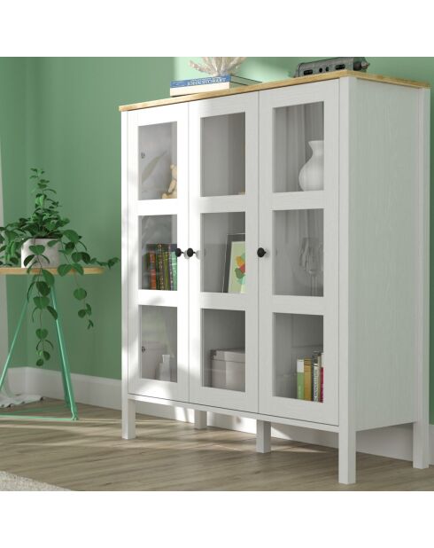 Bibliothèque FRN bois blanc - 112x123x40 cm