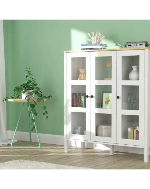 Bibliothèque FRN bois blanc - 112x123x40 cm