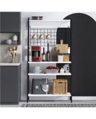 Meuble cuisine Benco noir/blanc - 84x170x40 cm