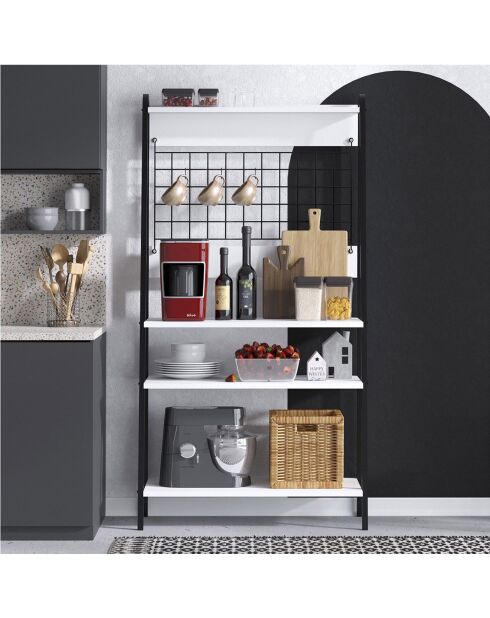 Meuble cuisine Benco noir/blanc - 84x170x40 cm