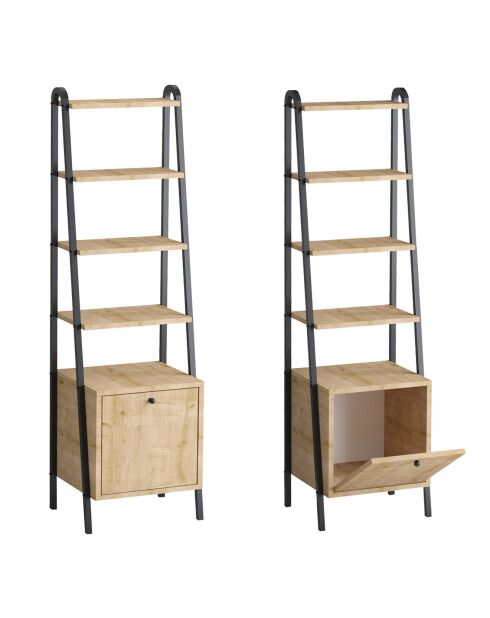 Bibliothèque Mona saphir/noir - 44x170x35 cm