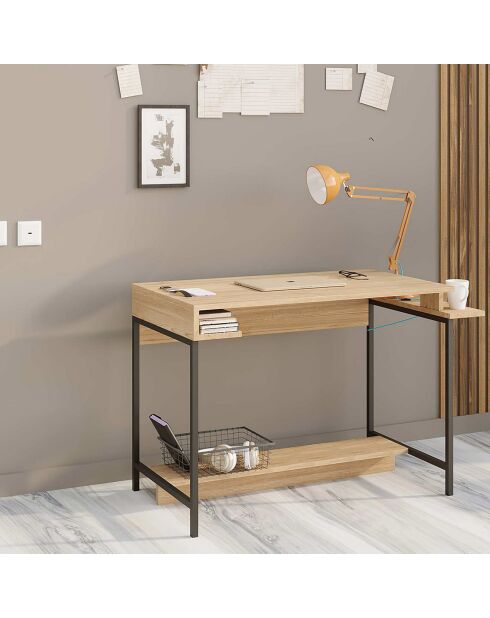 Bureau Balista saphir/noir - 113x74x57 cm