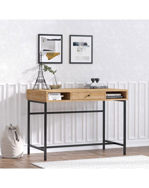 Bureau Berry saphir/noir - 100x75x60 cm