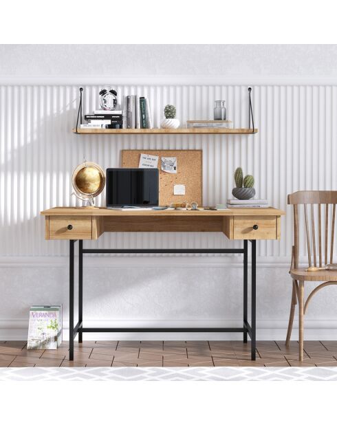 Bureau Dixie saphir/noir - 120x74x60 cm