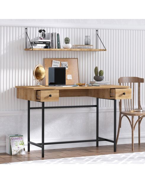 Bureau Dixie saphir/noir - 120x74x60 cm