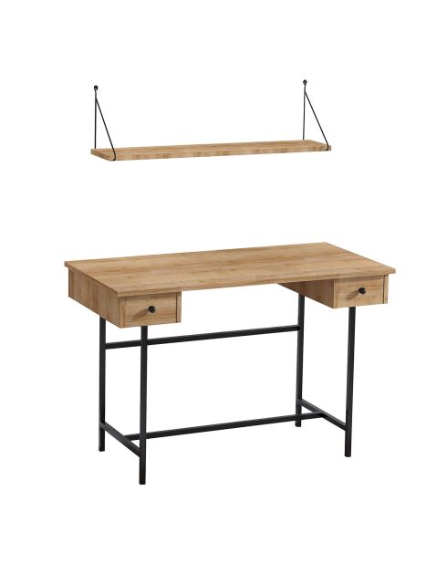 Bureau Dixie saphir/noir - 120x74x60 cm