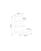 Bureau mural Pooh saphir/noir - 90x90x50 cm