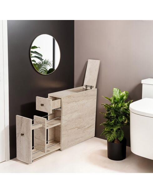 Meuble toilette Calencia travertine - 20x55x60 cm