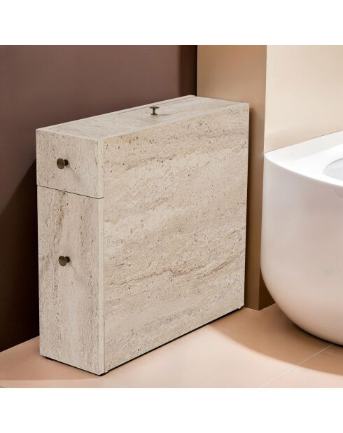 Meuble toilette Calencia travertine - 20x55x60 cm