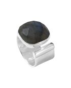 Bague en Argent & Labradorite noir