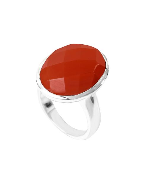 Bague en Argent & Cornaline rouge