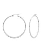 Boucles d'oreilles en Acier & Oxydes de zirconium argentées