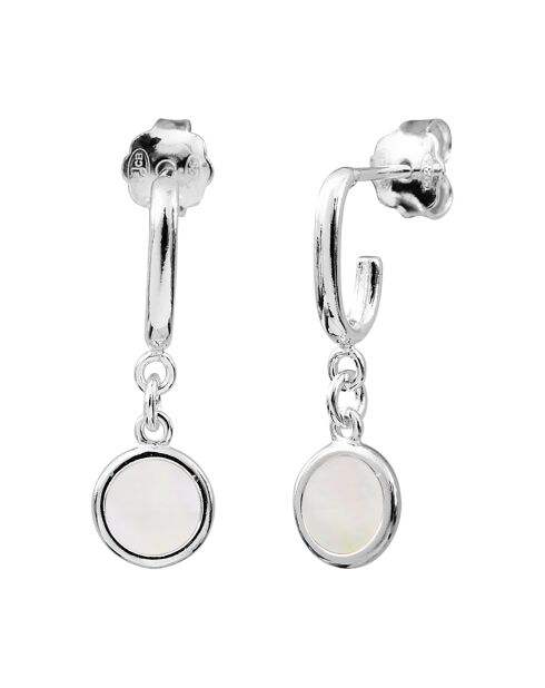Boucles d'oreilles en Argent & Nacre