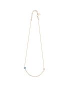 Collier en Argent & Cristal doré/bleu