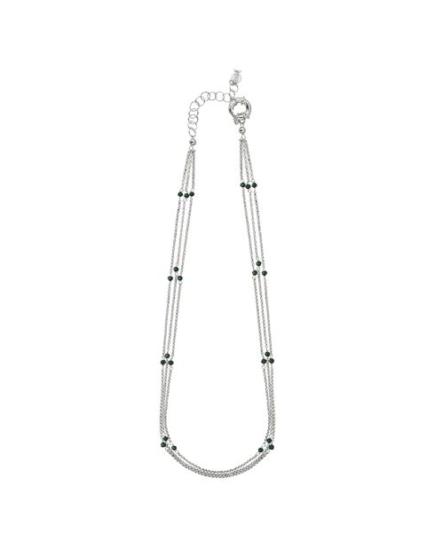 Collier en Argent & Cristal vert