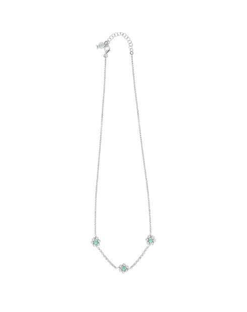 Collier en Argent & Cristal vert