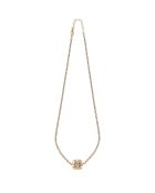 Collier en Argent & Cristal doré/rose