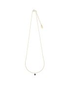 Collier en Argent doré & Oxydes de zirconium noir