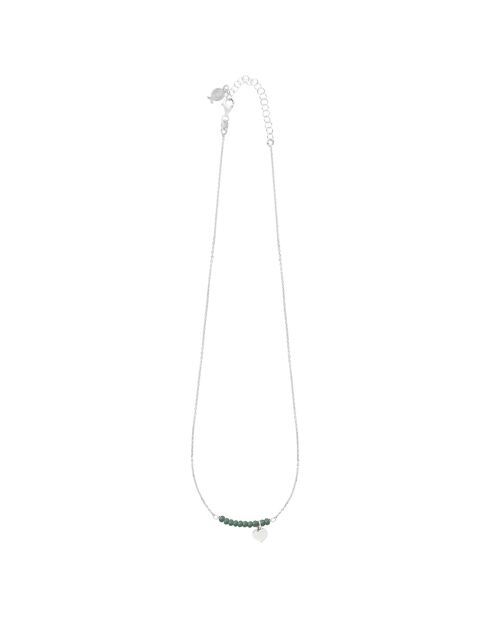 Collier en Argent & Cristal vert