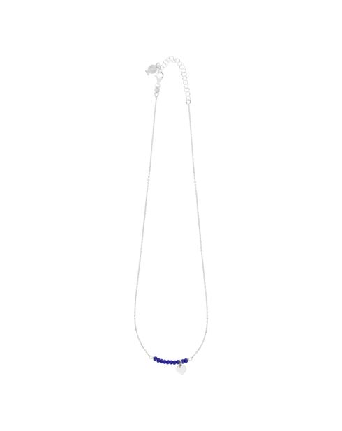 Collier en Argent & Cristal bleu