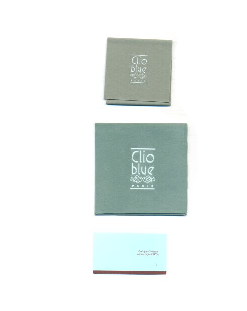 Collier en Acier & Cristal doré/blanc