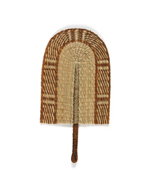Eventail Mur Seagrass naturel/marron - 26x50 cm