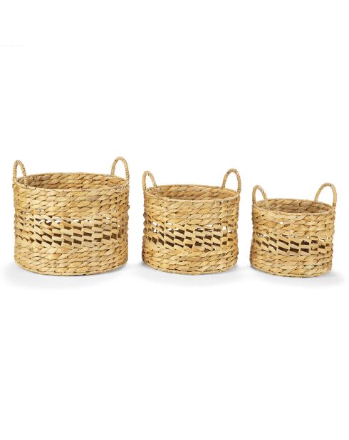 3 Paniers Jacynthe D´Eau naturel