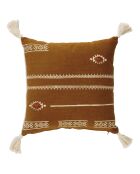 Coussin Coton Aisha marron - 45x45 cm